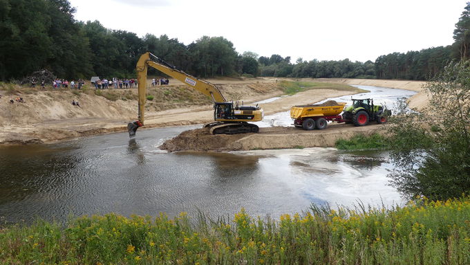 Bagger am Wasser