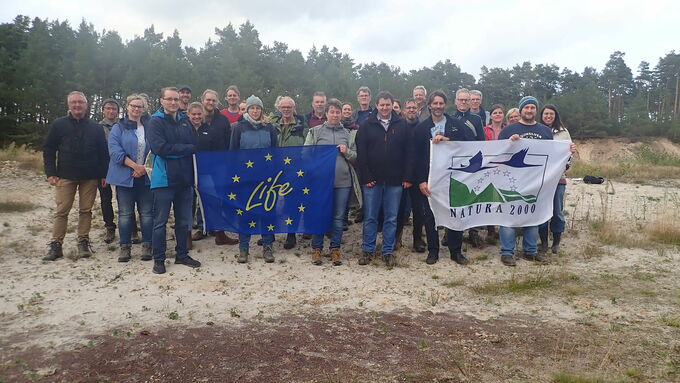 Gruppenfoto in der Sandgrube