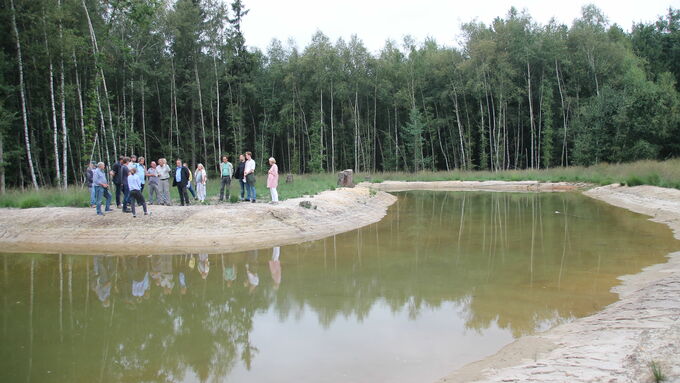 The new pond created in 2021 for the Yellow-spotted Whiteface was also inspected during the excursion.
