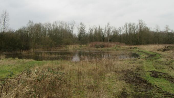 The eastern sandpit is only about 30 metres away from the western pit.
