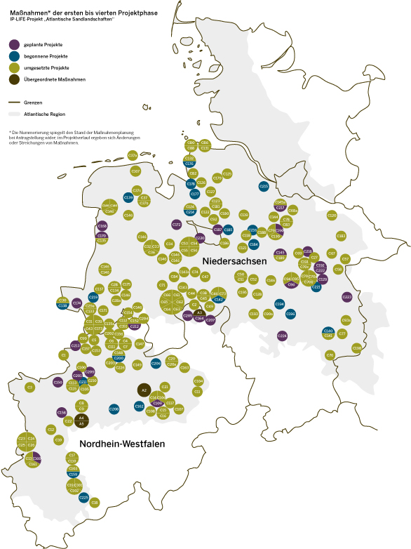 Regionale Übersichtskarte der Maßnahmen